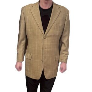 Classic Tan Men's Blazer Wool